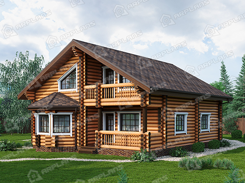Готовый проект деревянного дома из бревна 